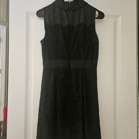 Kate Spade Black Eyelash Lace Collared Dress Sz 2 - Picture 2 of 3